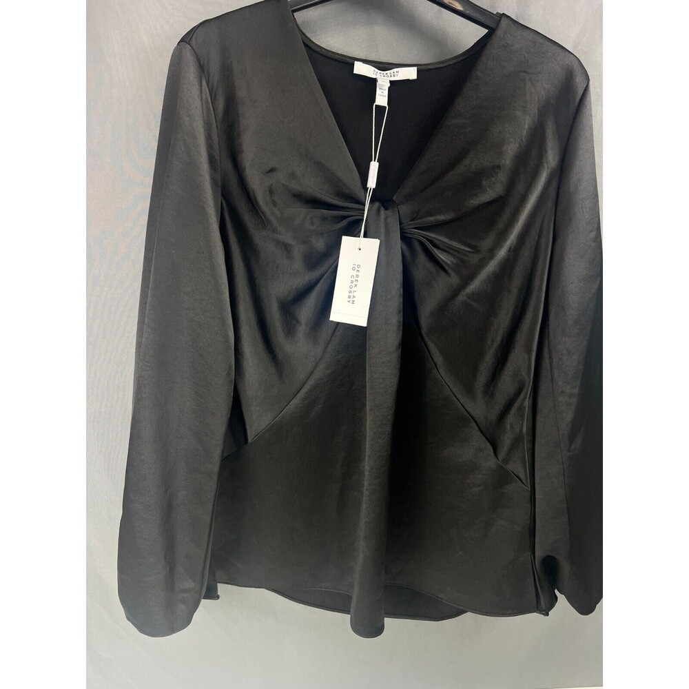 Derek Lam 10 Crosby Cailyn Twist Front Satin Blouse Size 6
